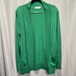 Green Danibe Long Sleeve Cardigan, Size Large